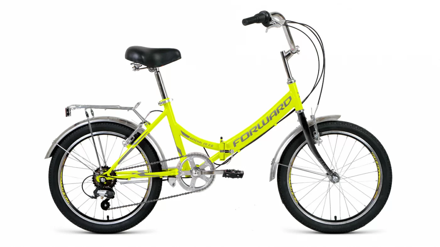 Фото Велосипед Forward Arsenal 20 2.0 (2021) ярко-зеленый/серый со склада магазина СпортСЕ