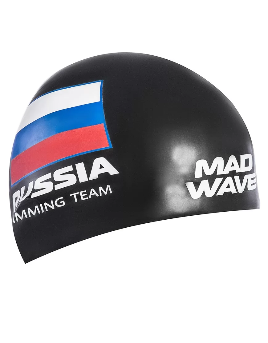 Фото Шапочка для плавания Mad Wave Swimming Team black M0558 18 0 01W со склада магазина СпортСЕ