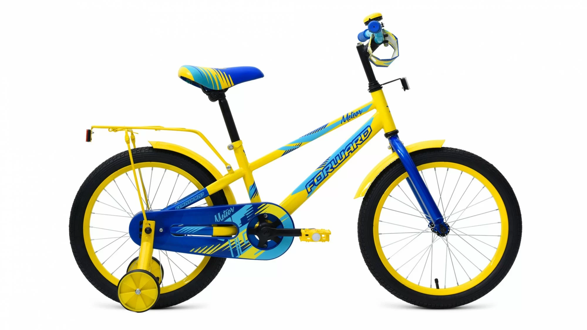 Фото Велосипед Forward Meteor 18 желтый/синий RBKW9LNH1006 со склада магазина СпортСЕ