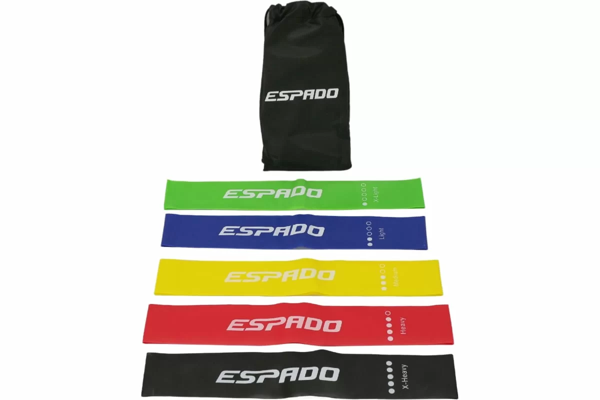 Фото Мини-эспандеры Espado 5 шт в сумке ES2611C со склада магазина СпортСЕ