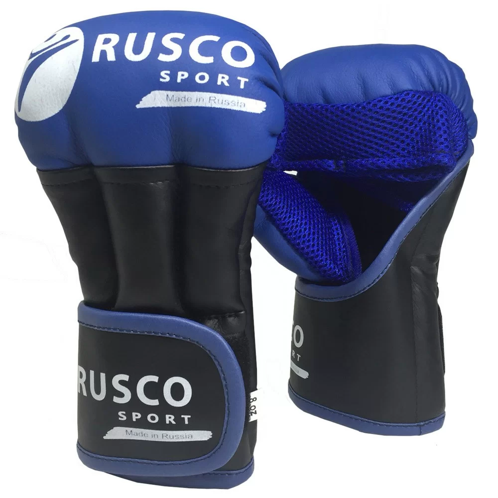 Фото Перчатки для рукопашного боя Rusco Sport New синие со склада магазина СпортСЕ