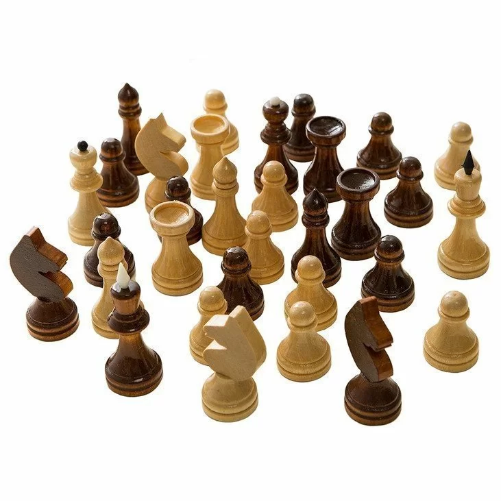 Фото Шахматы обиходные деревянные без доски d26 Ш-20 со склада магазина СпортСЕ
