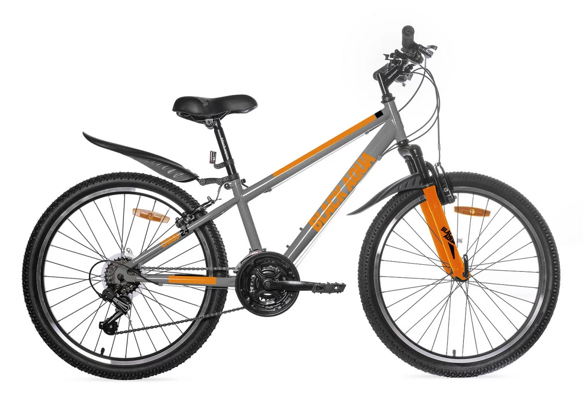 Фото Велосипед Black Aqua Cross 1451 V 24" серый-оранжевый GL-204V со склада магазина СпортСЕ