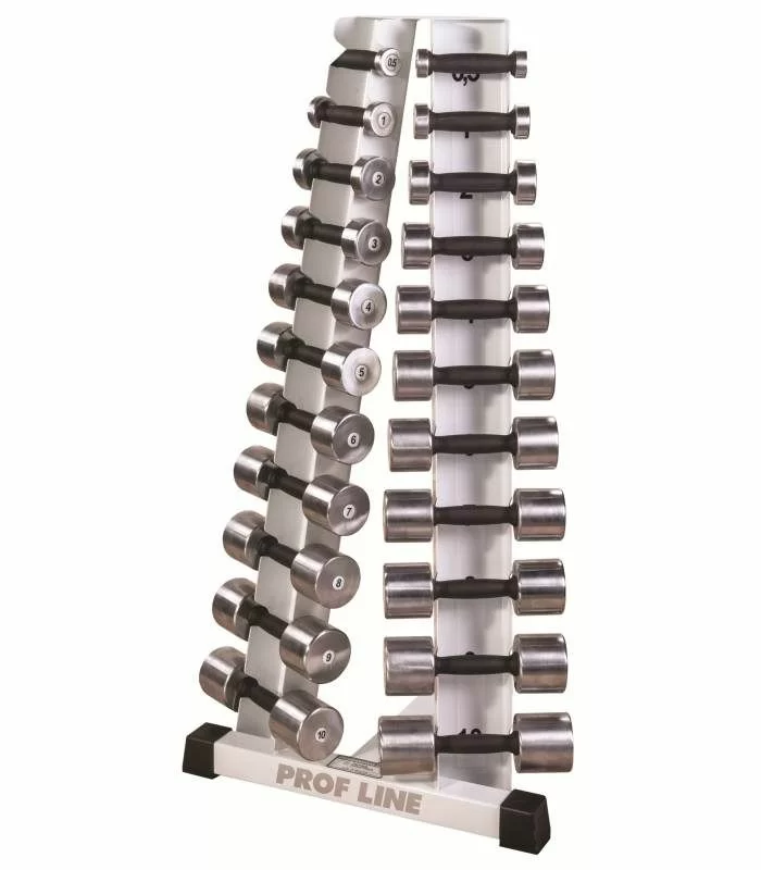 Фото Стойка с набором хромированных гантелей от 0,5 до 10 кг INTERATLETIK GYM ST-410 со склада магазина СпортСЕ