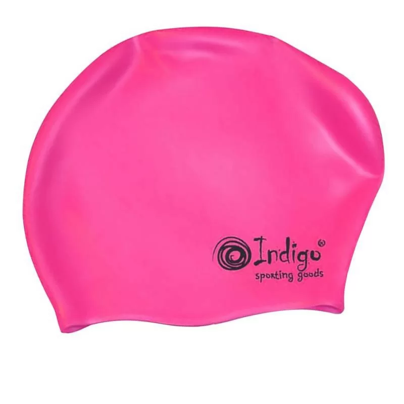 Фото Шапочка для плавания Indigo длинные волосы розовая 805 SC/SC800 со склада магазина СпортСЕ
