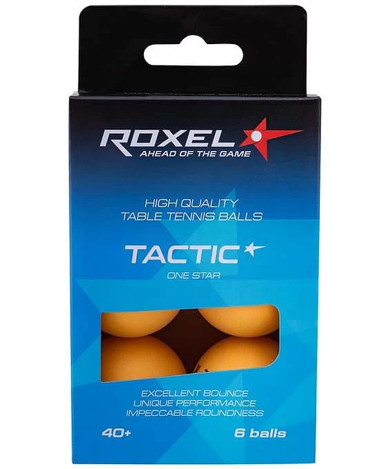 Фото Мяч для настольного тенниса Roxel 1* Tactic оранжевый 6шт УТ-00015361 со склада магазина СпортСЕ