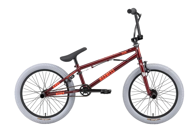 Фото Велосипед Stark Madness BMX 3 (2025) бордовый/оранжевый/серый со склада магазина СпортСЕ