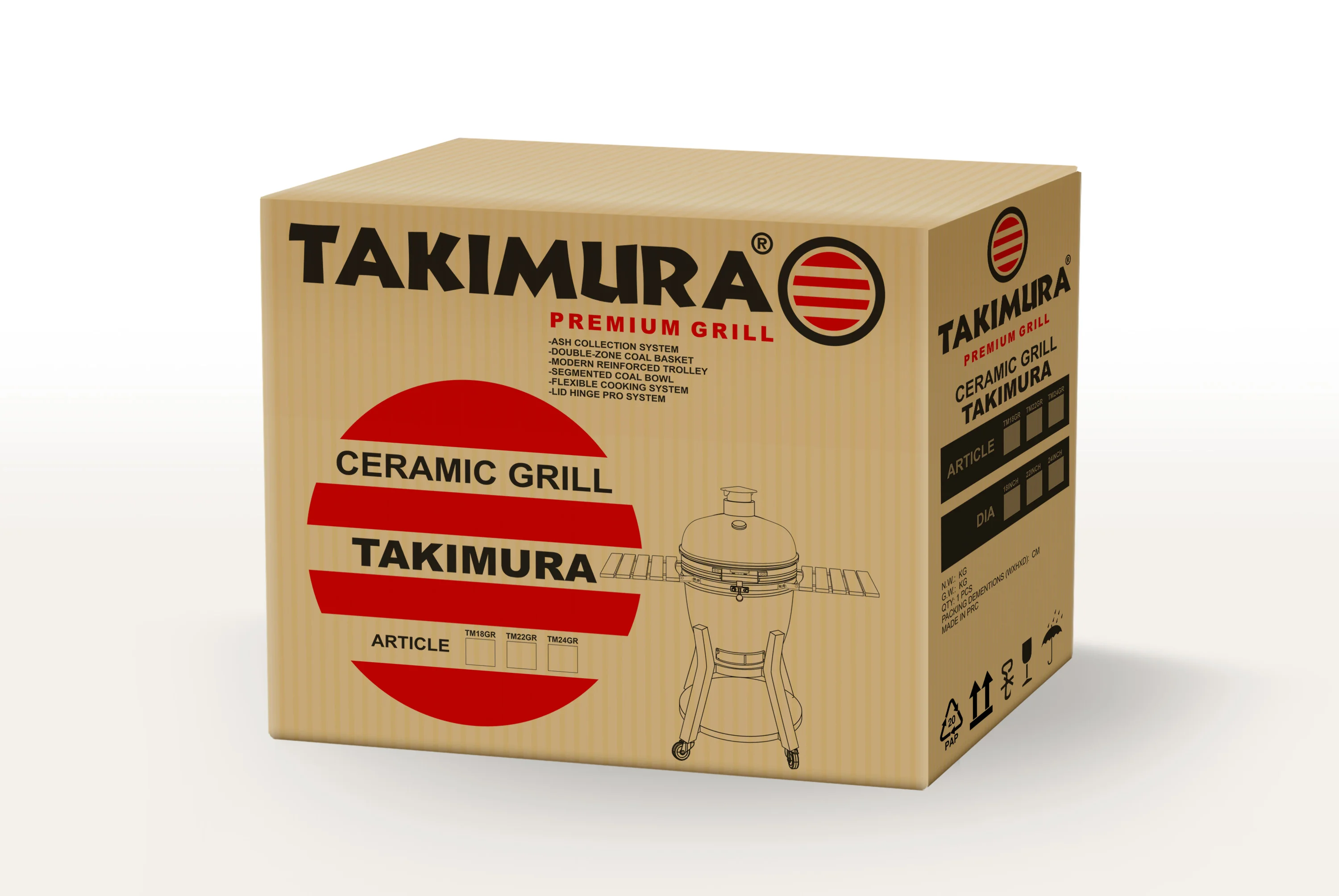  Керамический гриль Takimura 24 дюйма (графит) по низким ценам в Томске и Северске