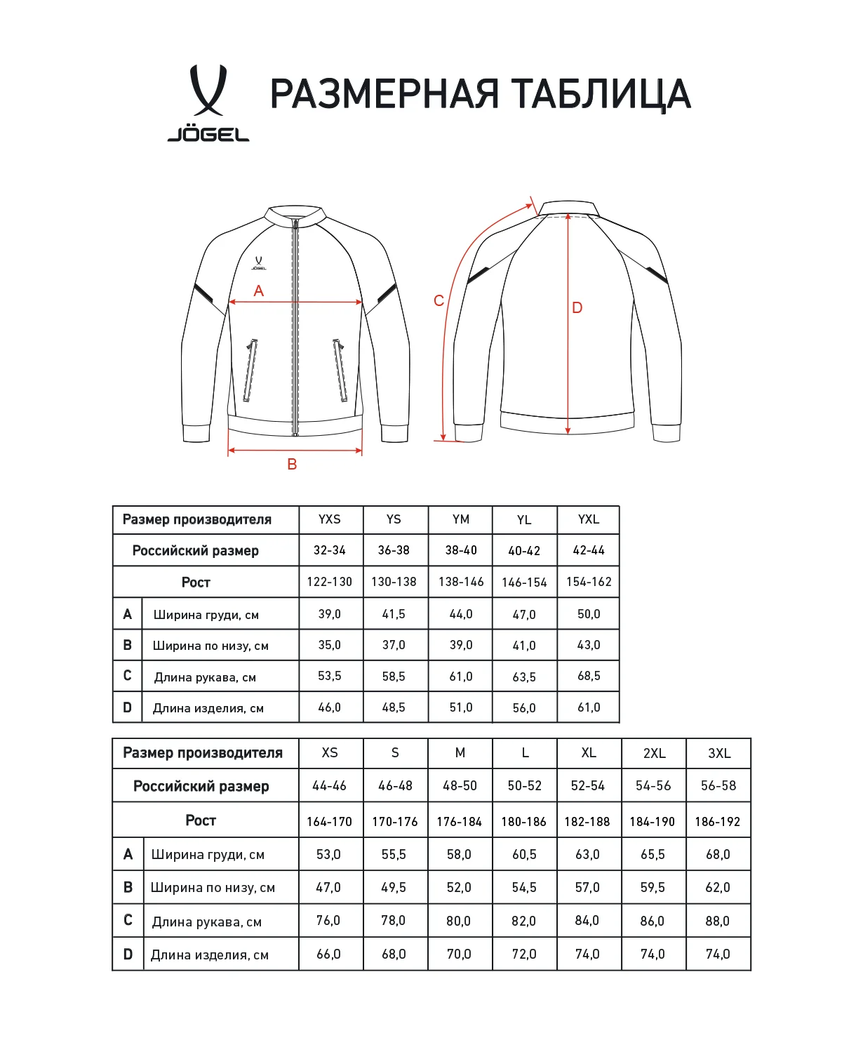  Олимпийка JÖGEL CAMP 2 Track Jacket, красный, детский по низким ценам в Томске и Северске
