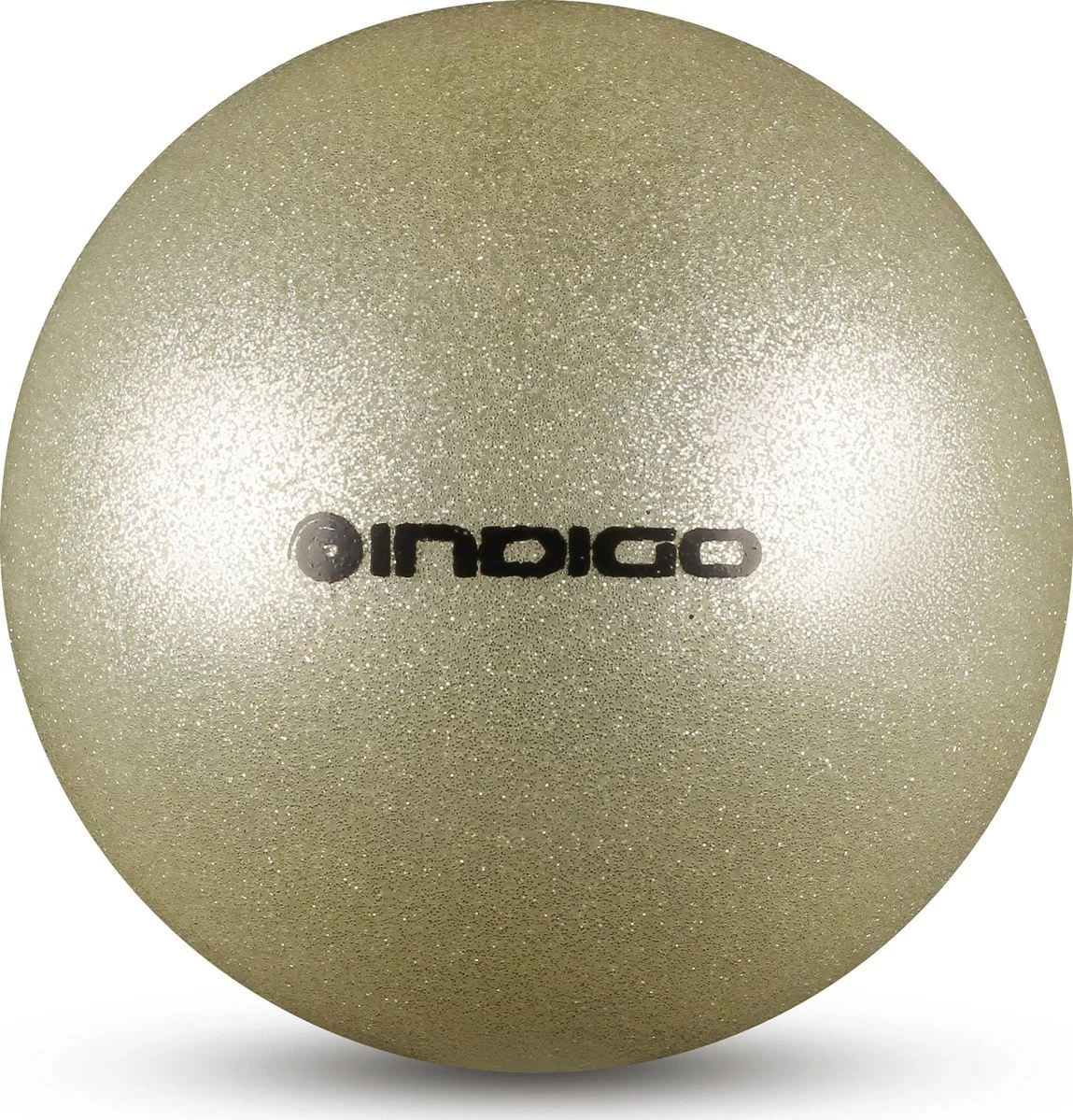 Фото Мяч для художественной гимнастики 15 см 300 г Indigo металлик серебро с блестками IN119 со склада магазина СпортСЕ