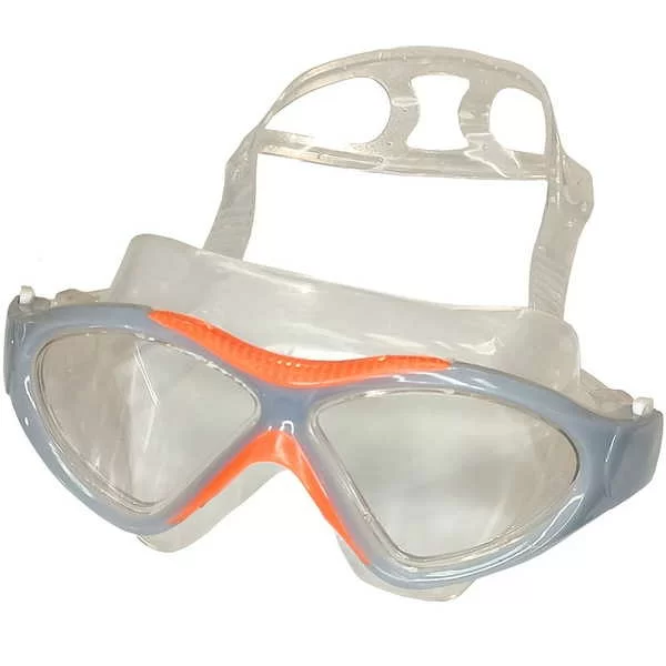 Фото Очки-маска для плавания E36873-11 серо/оранжевый 10020541 со склада магазина СпортСЕ