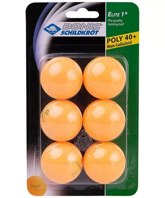 Фото Мяч для настольного тенниса Donic-Schildkröt 1* Elite оранжевый 6шт УТ-00015341 со склада магазина СпортСЕ