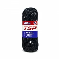 Шнурки хоккейные 244см с пропиткой TSP Hockey Laces Waxed black 2136