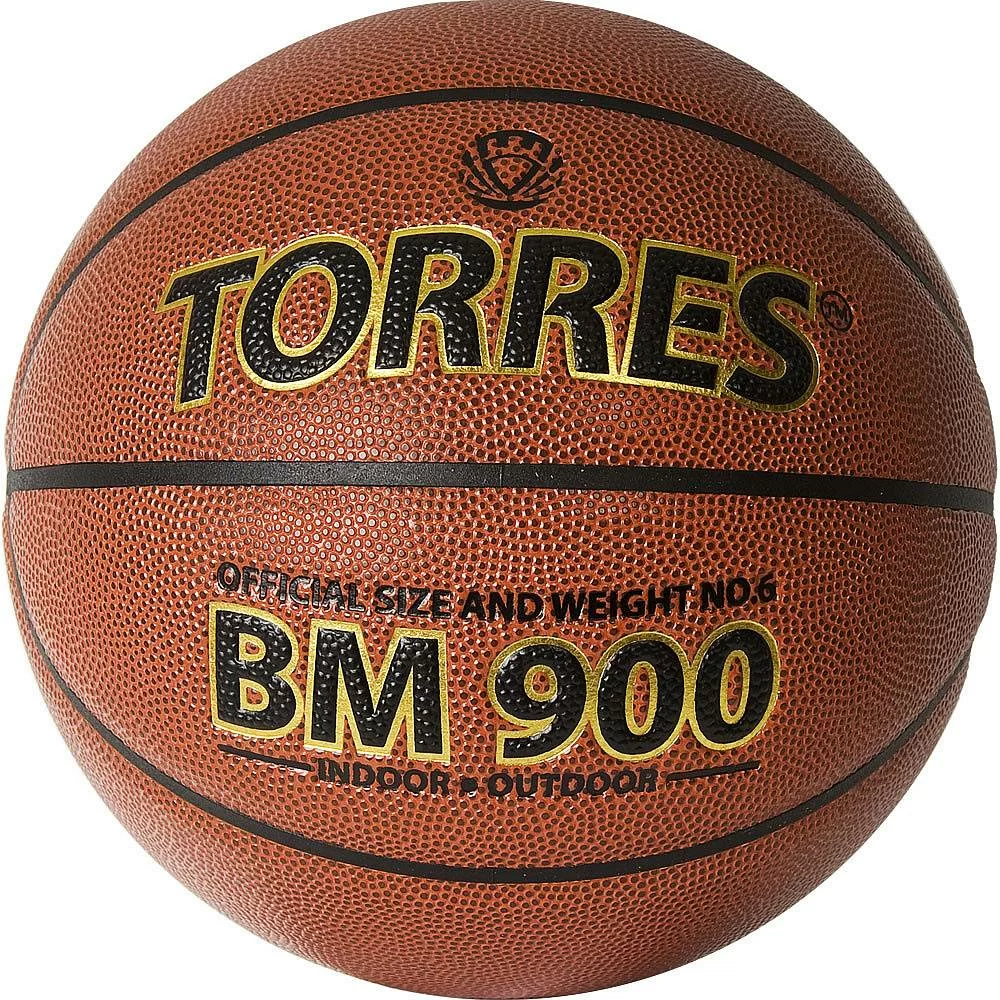 Фото Мяч баскетбольный Torres BM900 №6 ПУ темно оранж-черный B32036 со склада магазина СпортСЕ