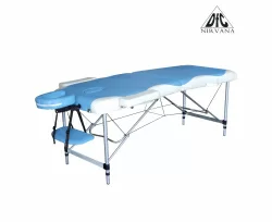 Массажный стол DFC NIRVANA, Elegant DELUXE, 186х70х5 см, алюм. ножки, цвет голуб./беж. TS2010_TB2