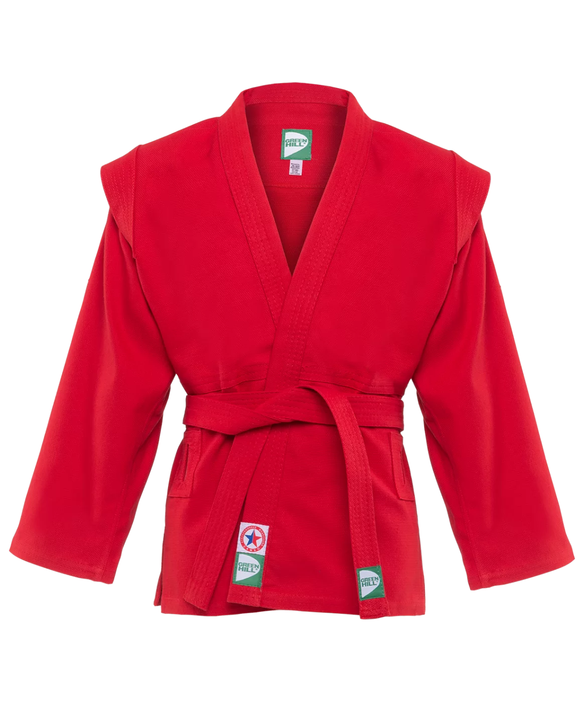 Фото Куртка для самбо JS-302, красная, р.6/190 со склада магазина СпортСЕ