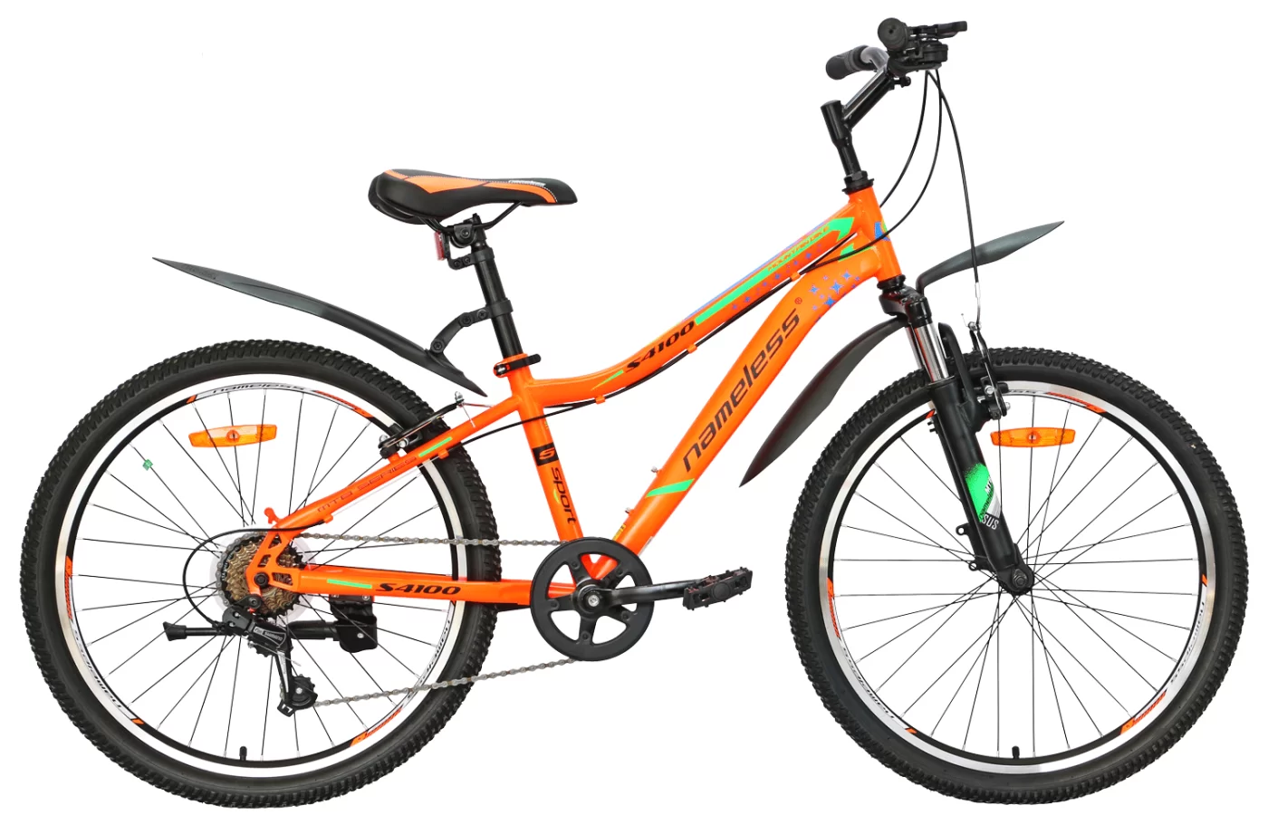 Фото Велосипед 24" Nameless S4100, оранжевый/синий, 13" со склада магазина СпортСЕ