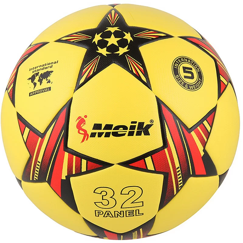 Фото Мяч футбольный Meik-098 R18027-5 4-слоя TPU+PVC 3.2, 400 гр 10016638 со склада магазина СпортСЕ