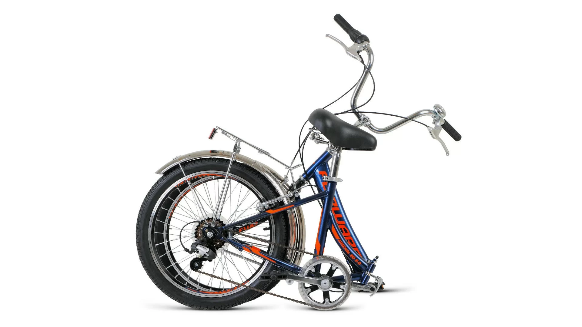 Фото Велосипед Forward Arsenal 20 2.0 (2020) темно-синий/оранжевый RBKW0YN06004 со склада магазина СпортСЕ
