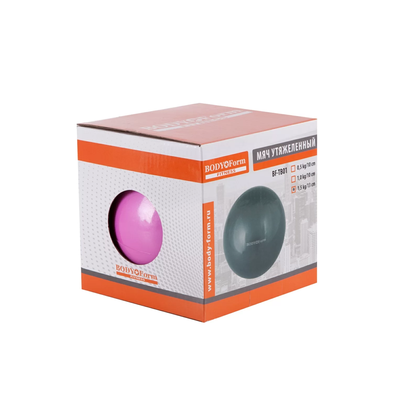 Фото Мяч для пилатеса Body Form  1.5кг/13см pink BF-TB01 со склада магазина СпортСЕ