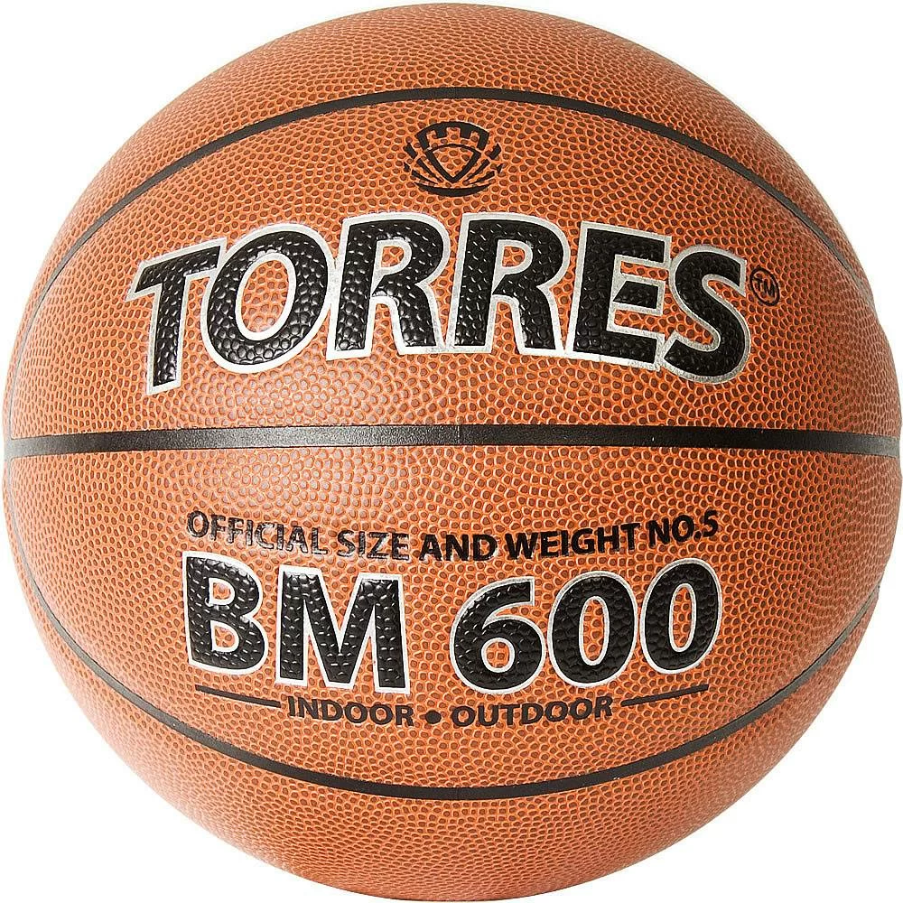 Фото Мяч баскетбольный Torres BM600 №7 ПУ темно коричневый-черный B32027 со склада магазина СпортСЕ