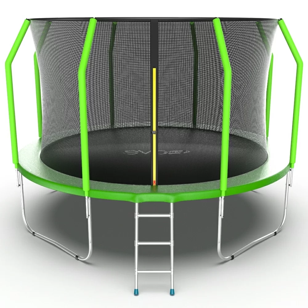 Фото EVO JUMP Cosmo 12ft (Green) Батут с внутренней сеткой и лестницей, диаметр 12ft (зеленый) со склада магазина СпортСЕ