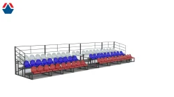 Трибуна сборно-разборная 3-х рядная на 62 места (без навеса)