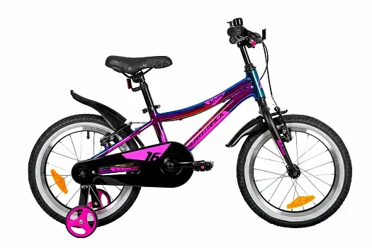 Фото Велосипед NOVATRACK 16" KATRINA алюм., фиолет.металлик, полная защ.цепи, V-brake, короткие крылья со склада магазина СпортСЕ