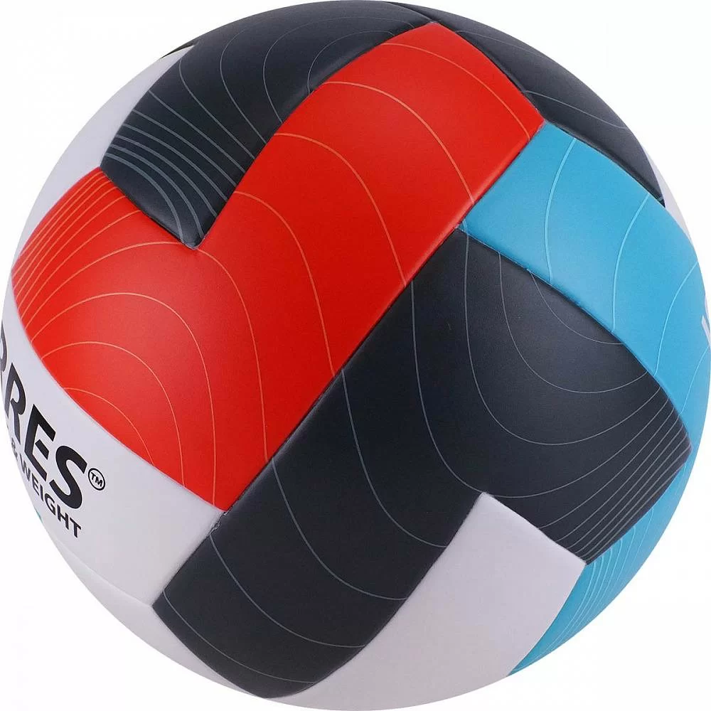 Фото Мяч волейбольный Torres Set р.5 синт.кожа клееный бело-оранж-серо-голубой V32045 со склада магазина СпортСЕ