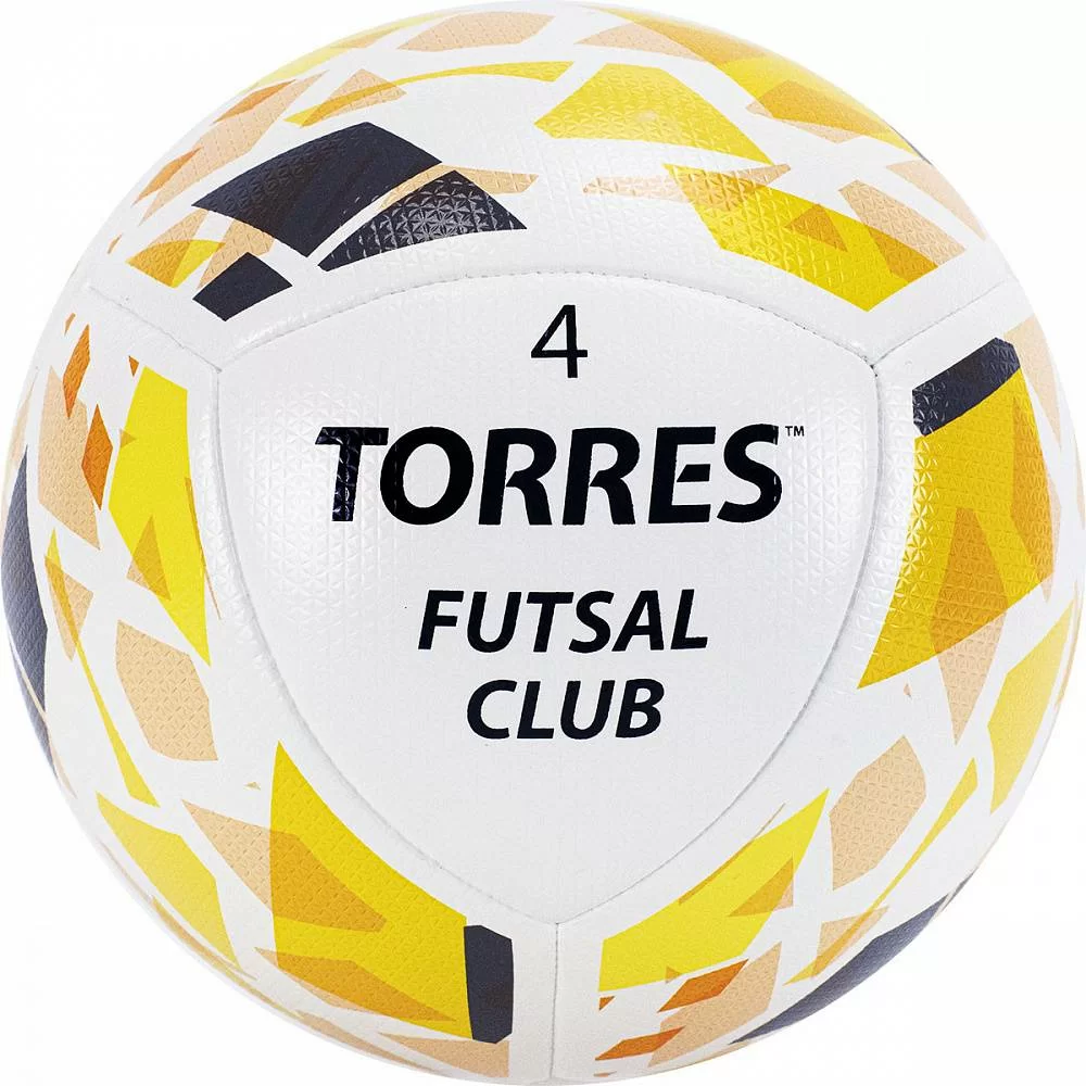 Фото Мяч футзальный Torres Futsal Club №4 10 пан. PU гибрид. сш. бело-зол-чер FS32084 со склада магазина СпортСЕ