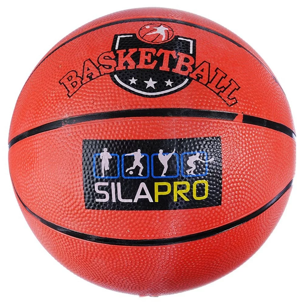 Фото Мяч баскетбольный Silapro №7 резина 540гр (+-10%) 128-004 со склада магазина СпортСЕ
