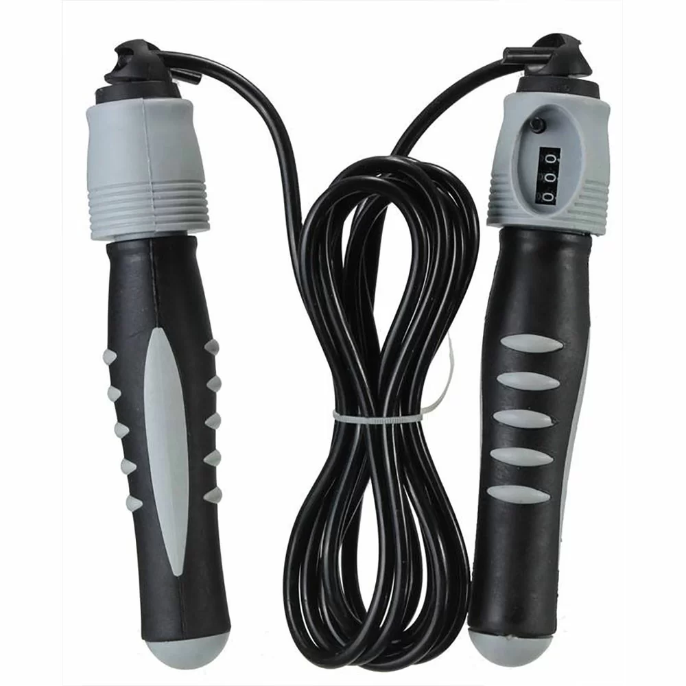 Скакалка 2.8 м со счетчиком R18146 ручки ПП, шнур резина, черная 10014665 Скакалка 2.8 м со счетчиком R18146 ручки ПП, шнур резина, черная 10014665 по низким ценам в Томске и Северске