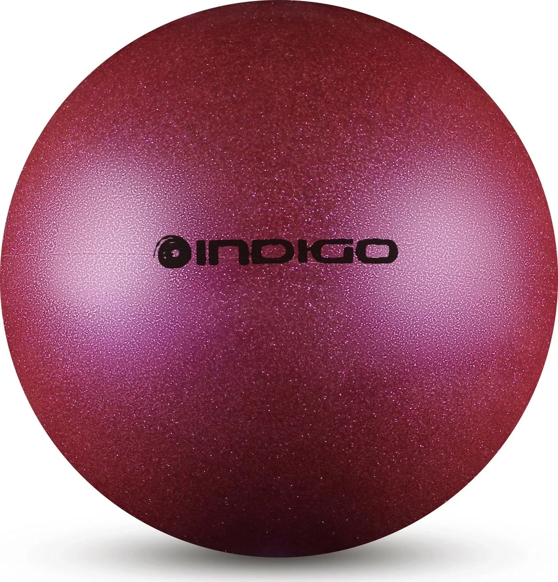 Фото Мяч для художественной гимнастики 15 см 300 г Indigo металлик фиолетовый с блестками IN119 со склада магазина СпортСЕ