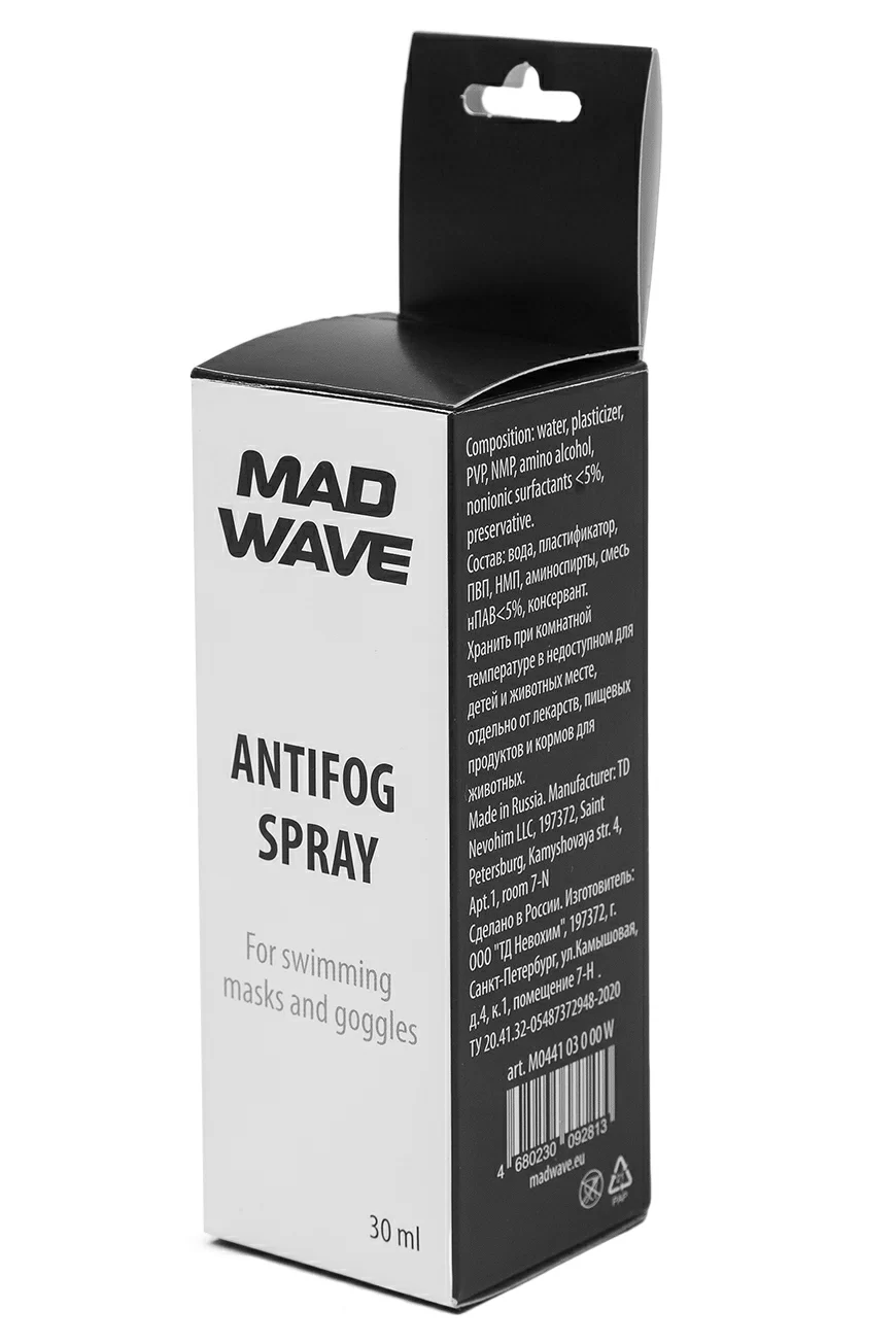 Фото Антифог Mad Wave Antifog Spray 30мл transparent M0441 03 0 00W со склада магазина СпортСЕ