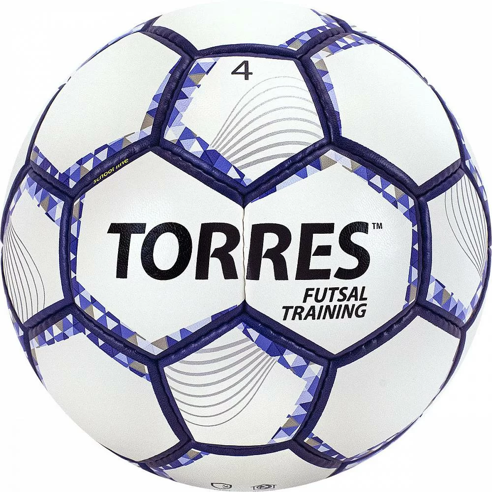 Фото Мяч футзальный Torres Futsal Training №4 32 пан. PU бело-фиолет-черн FS32044 со склада магазина СпортСЕ