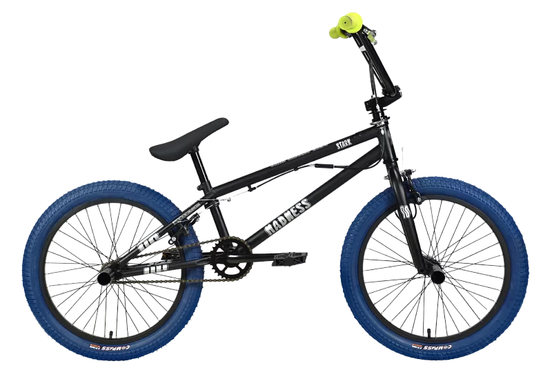 Фото Велосипед Stark Madness BMX 2 (2024)  черный матовый/серебристый/темно-синий со склада магазина СпортСЕ