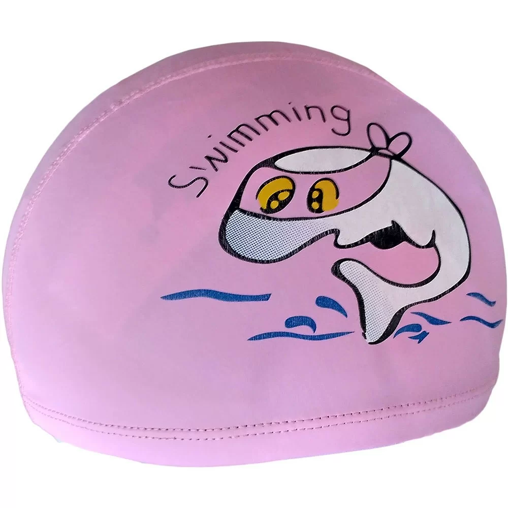 Фото Шапочка для плавания T07671/H10166-4 ПУ Jr "Дельфин" розовая с рисунком 10014445 со склада магазина СпортСЕ