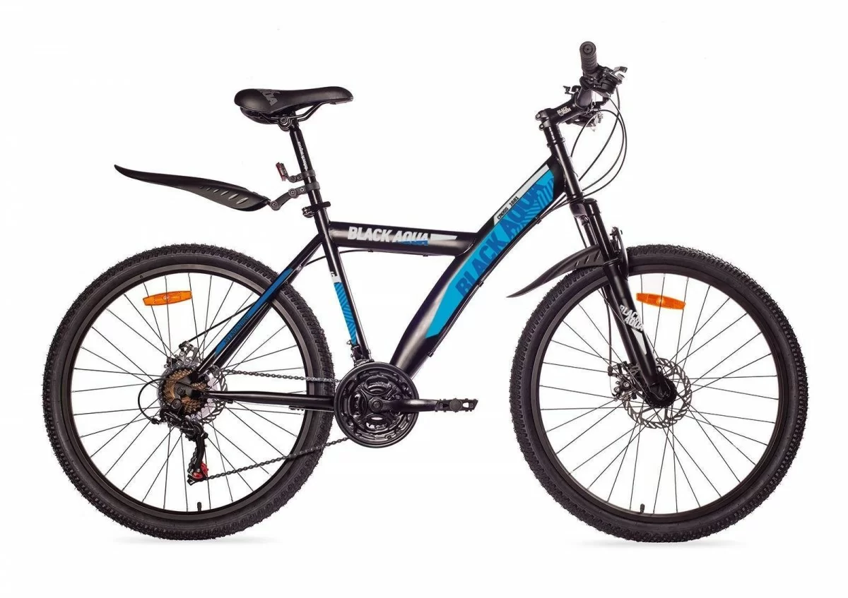 Фото Велосипед Black Aqua Cross 1681 D matt 26" черный-синий GL-313D со склада магазина СпортСЕ