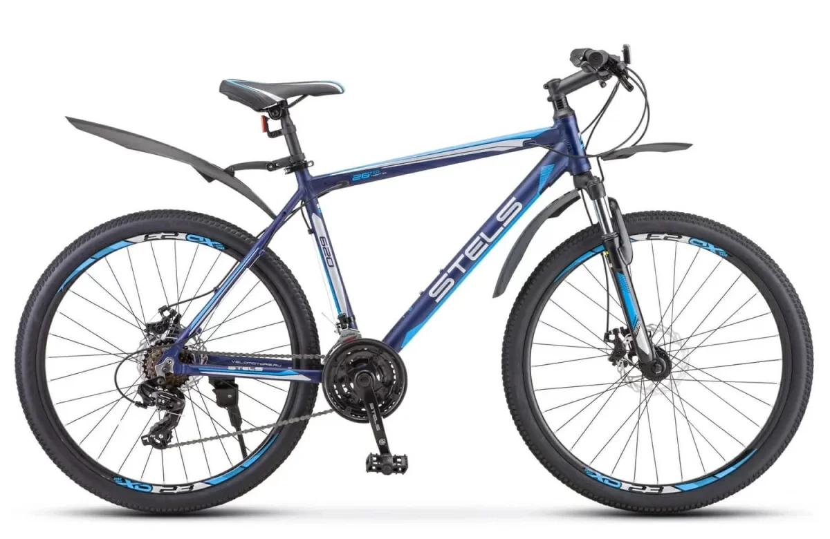 Фото Велосипед Stels Navigator-640 D 26" (2019) серый/синий V010 со склада магазина СпортСЕ