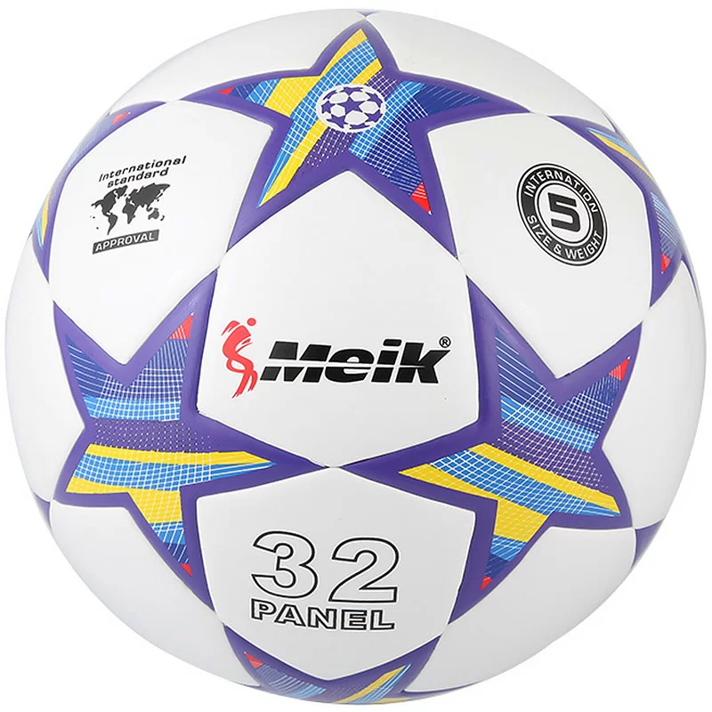 Фото Мяч футбольный Meik-098 R18028-2 4-слоя TPU+PVC 3.2, 400 гр 10016636 со склада магазина СпортСЕ