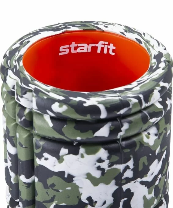  Ролик массажный StarFit FA-508 33x14 cм зеленый камуфляж/оранжевый УТ-00016656 по низким ценам в Томске и Северске