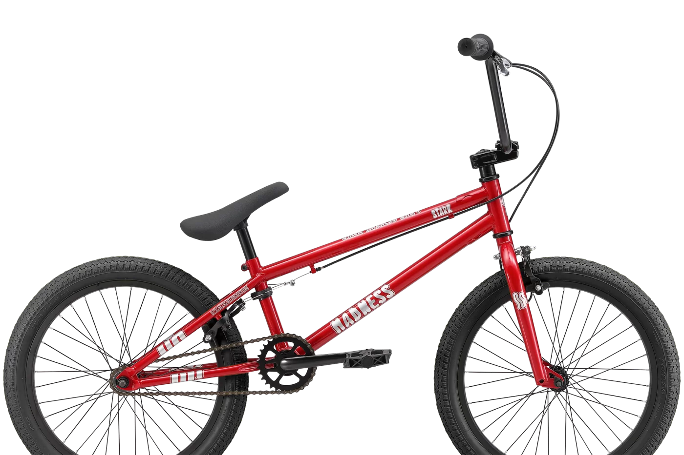 Фото Велосипед Stark Madness BMX 1(2024) красный/серебристый/чёрный со склада магазина СпортСЕ