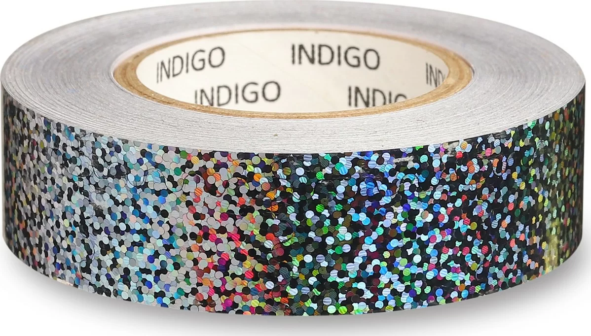Фото Обмотка для обруча 20 мм, 14 м Indigo Crystal с подкладкой серебро IN139 со склада магазина СпортСЕ