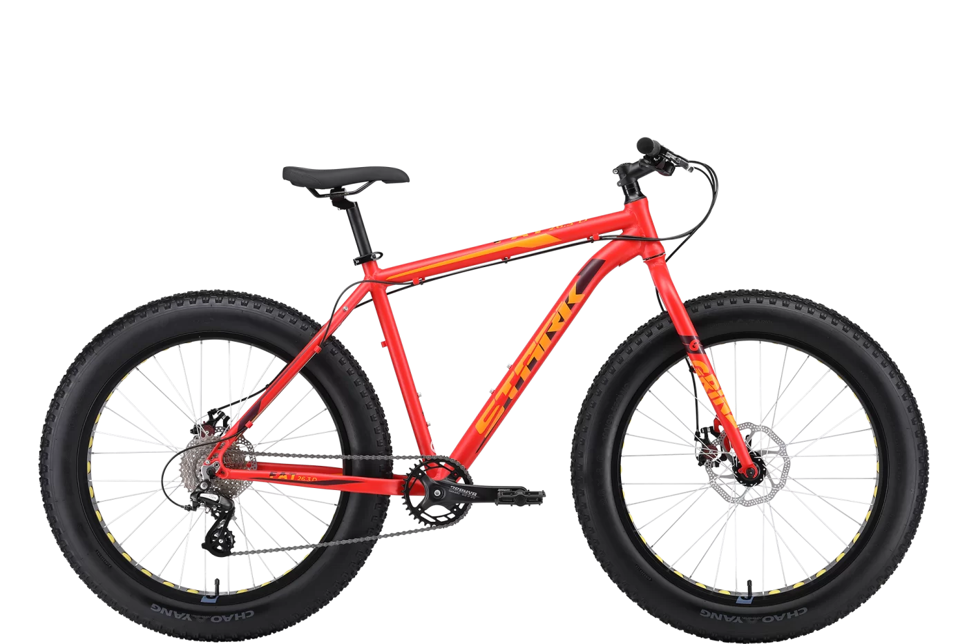 Фото Велосипед Stark Fat 26.3 D(2024)  красный/оранжевый со склада магазина СпортСЕ
