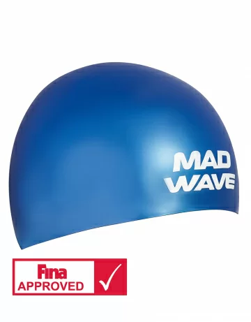 Фото Шапочка для плавания Mad Wave Soft Fina Approved L blue M0533 01 3 03W со склада магазина СпортСЕ