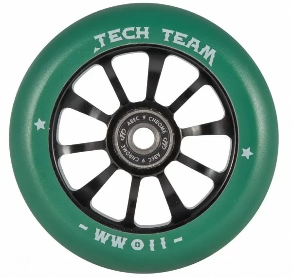 Фото Колесо для самоката TechTeam X-Treme 110 мм Форма Winner зелен. со склада магазина СпортСЕ