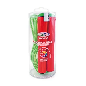  Скакалка 3 м Хорс силикон. на подшипниках (красный, зеленый) по низким ценам в Томске и Северске