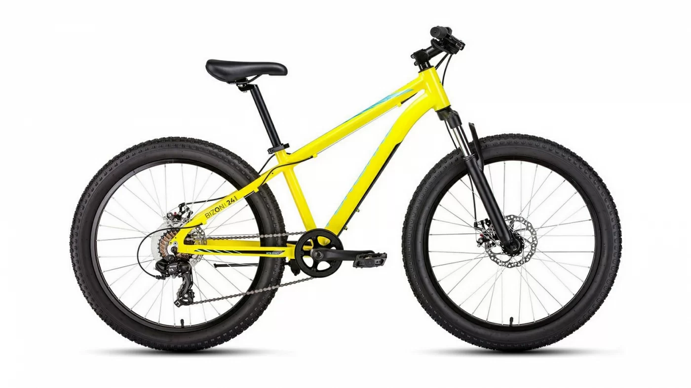 Фото Велосипед Forward Bizon Mini 24 (2021) желтый со склада магазина СпортСЕ