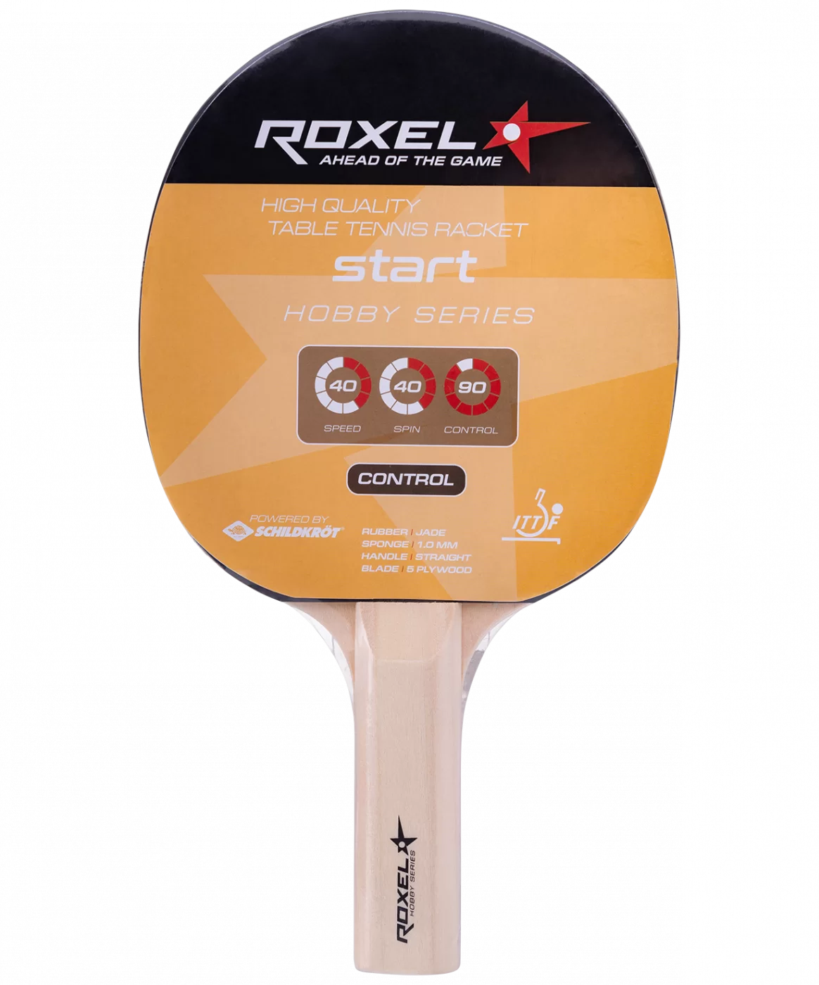 Фото Ракетка для настольного тенниса Roxel Hobby Start прямая УТ-00015353 со склада магазина СпортСЕ