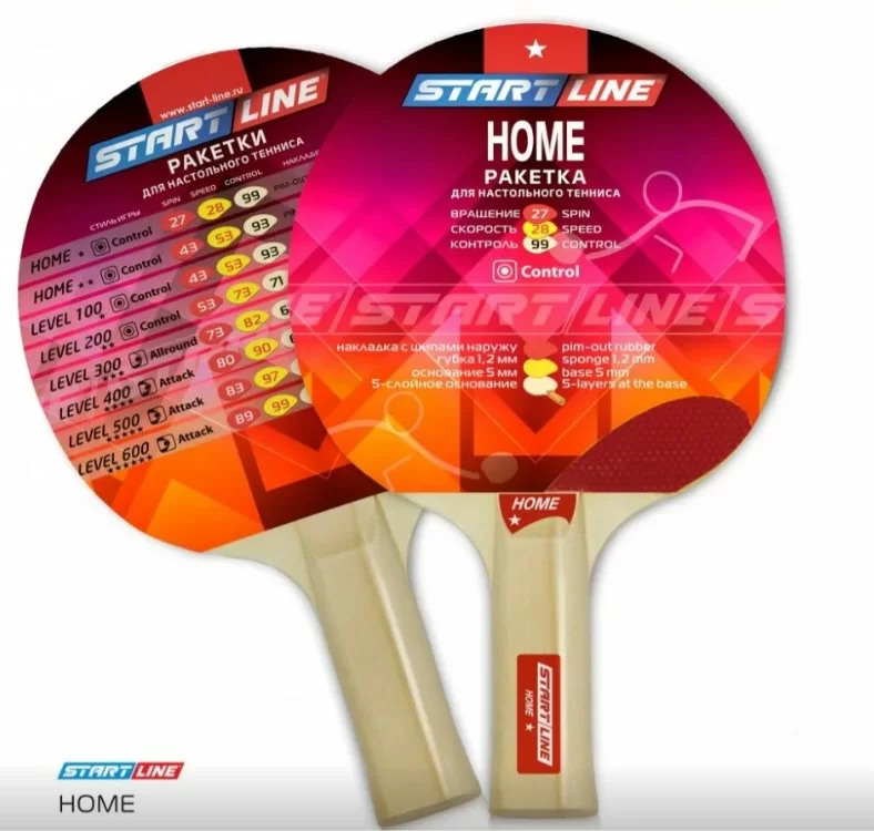 Фото Ракетка для настольного тенниса Start line Home (анатомическая) 12104 со склада магазина СпортСЕ
